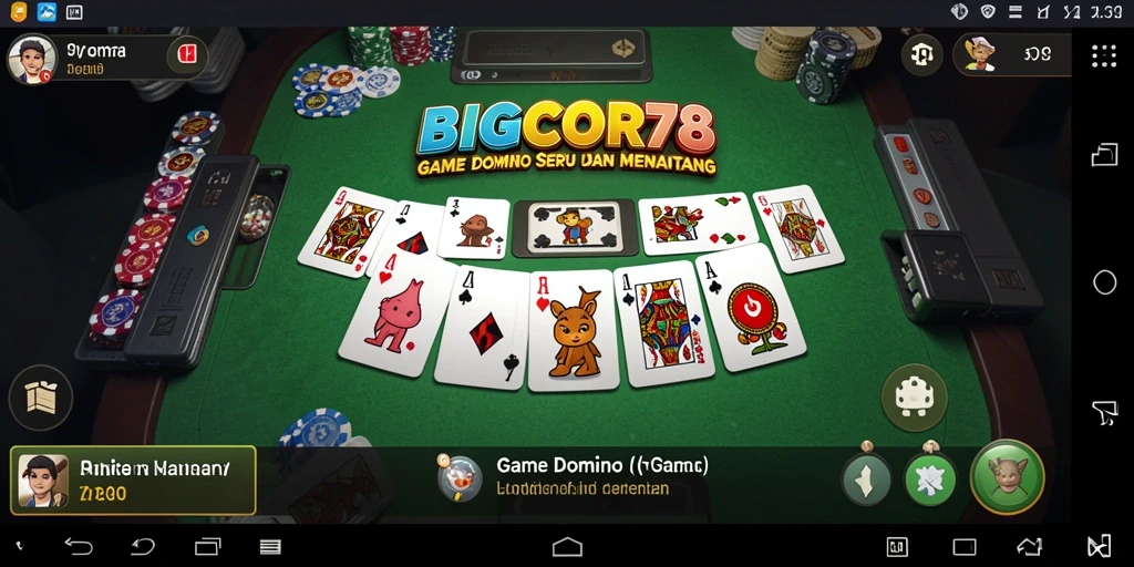 Tampilan in-game yang menarik dan gameplay Domino yang seru.