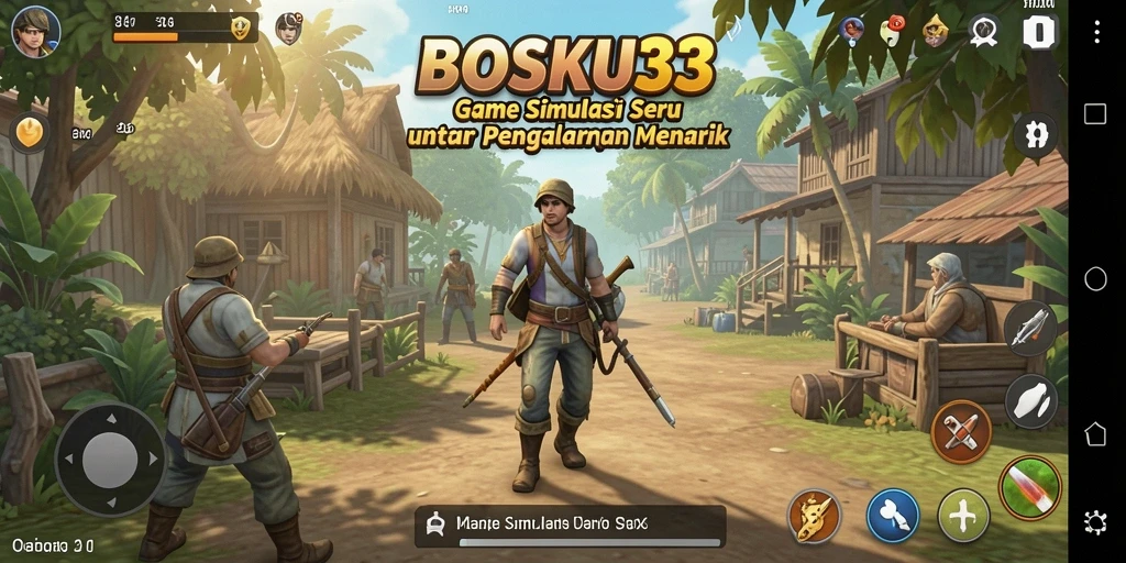 Tampilan gameplay seru dalam BOSKU33 di dunia simulasi.