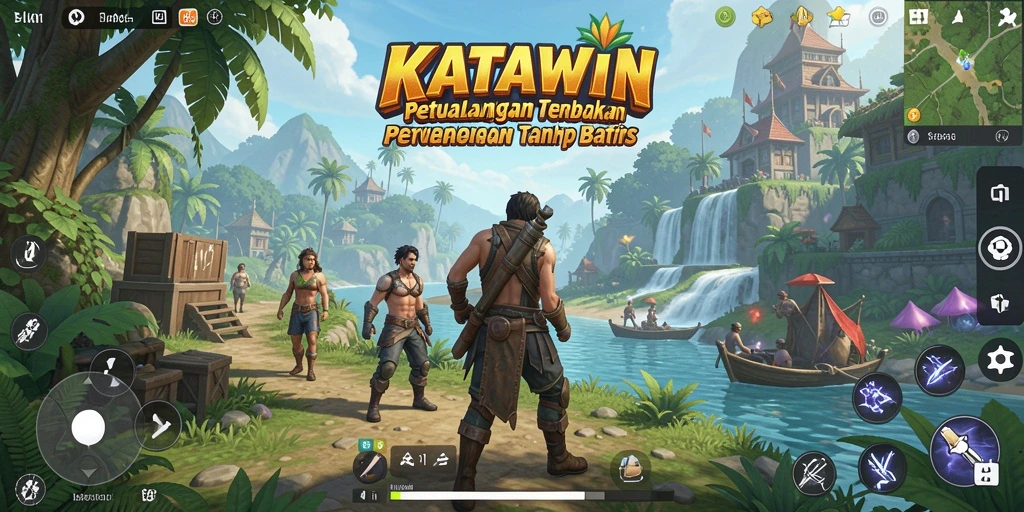 Screenshot gameplay KATAWIN yang menunjukkan petualangan yang mengasyikkan.